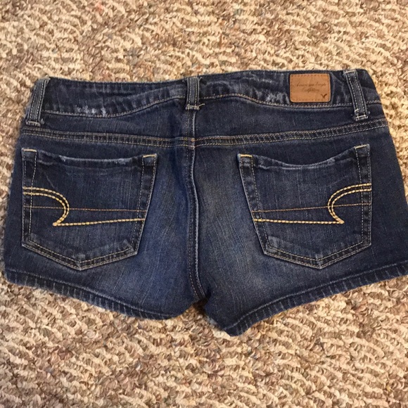 American Eagle Dark Wash Denim Shorts - Picture 2 of 3